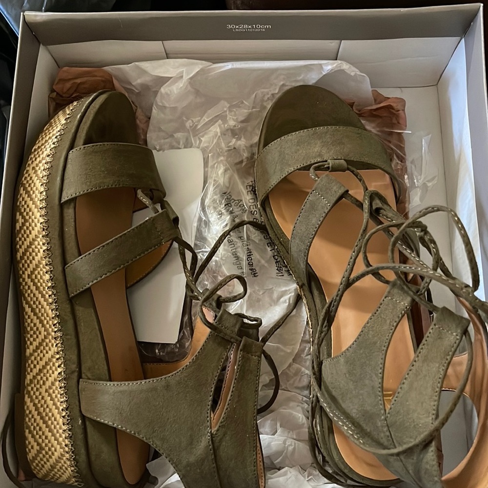 Green espadrilles